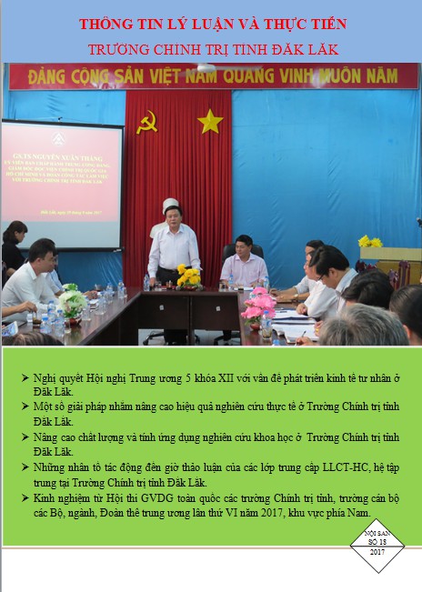 THÔNG TIN LÝ LUẬN VÀ THỰC TIỄN TRƯỜNG CHÍNH TRỊ TỈNH ĐẮK LẮK (NỘI SAN SỐ 18 NĂM 2017)